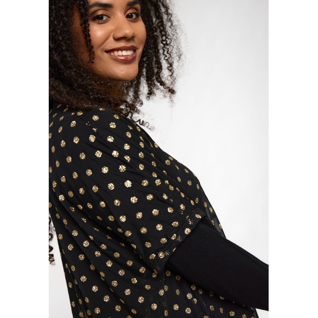 Studio SAlma Dress Dress Black with gold dots