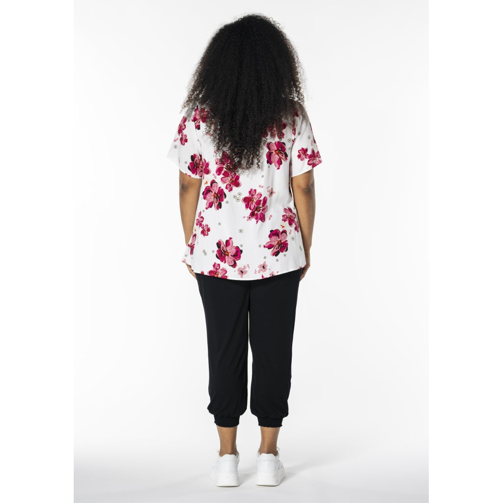 Studio SKimma Blouse Blouse White with pink flowers