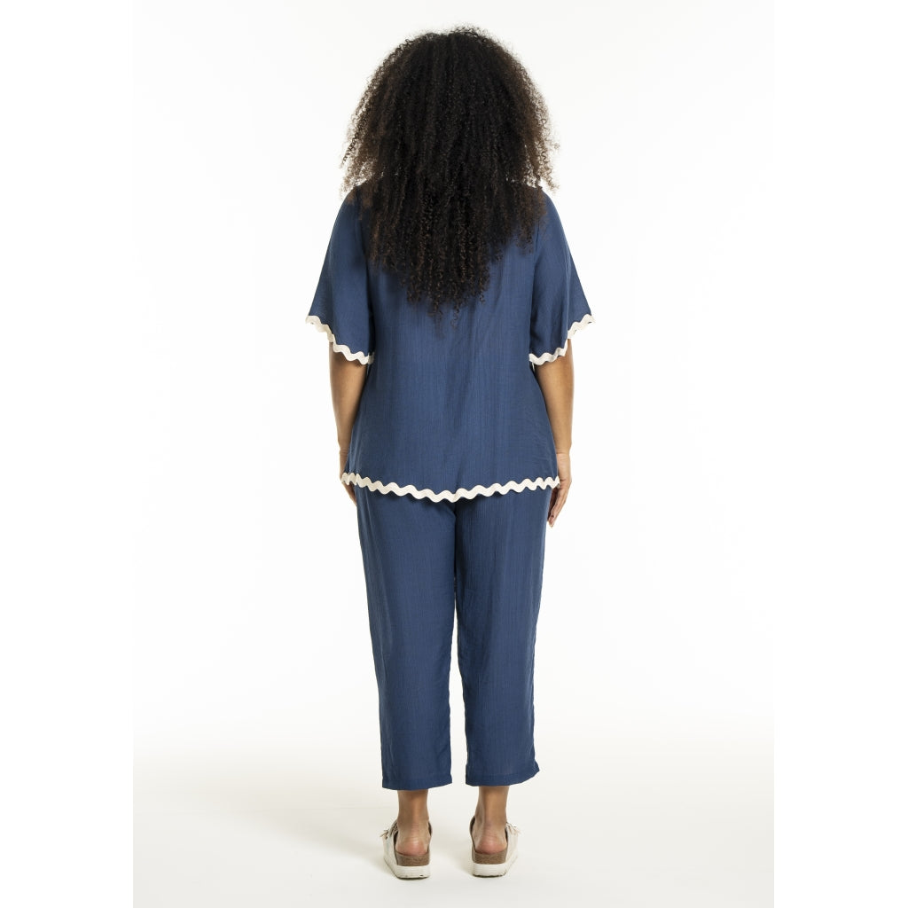 Studio SLea Shirt Shirt Blue + Offwhite