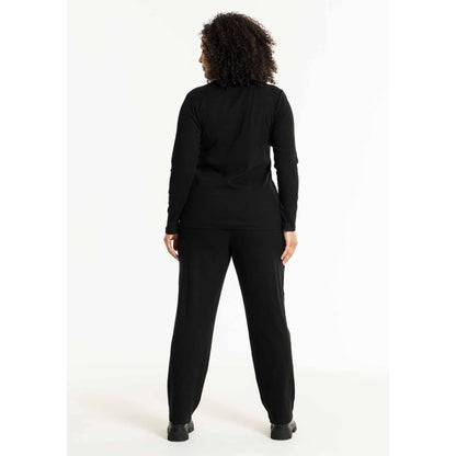 Studio SAlbine Rib staight leg trousers Trousers Black