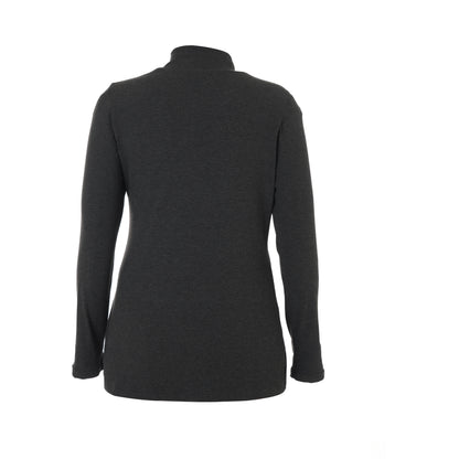 Studio SAngla Rib Turtle neck blouse Blouse Melange Grey