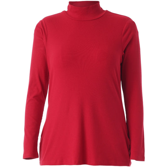 Studio SAngla Rib Turtle neck blouse Blouse Red