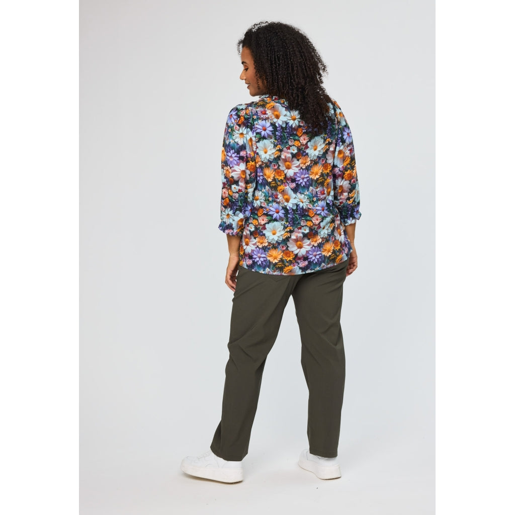 Studio SAslaug Blouse Blouse Purple orange flowers