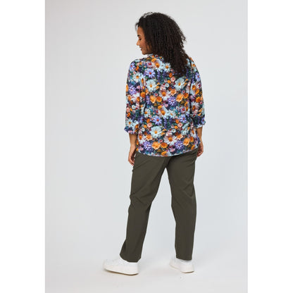 Studio SAslaug Blouse Blouse Purple orange flowers