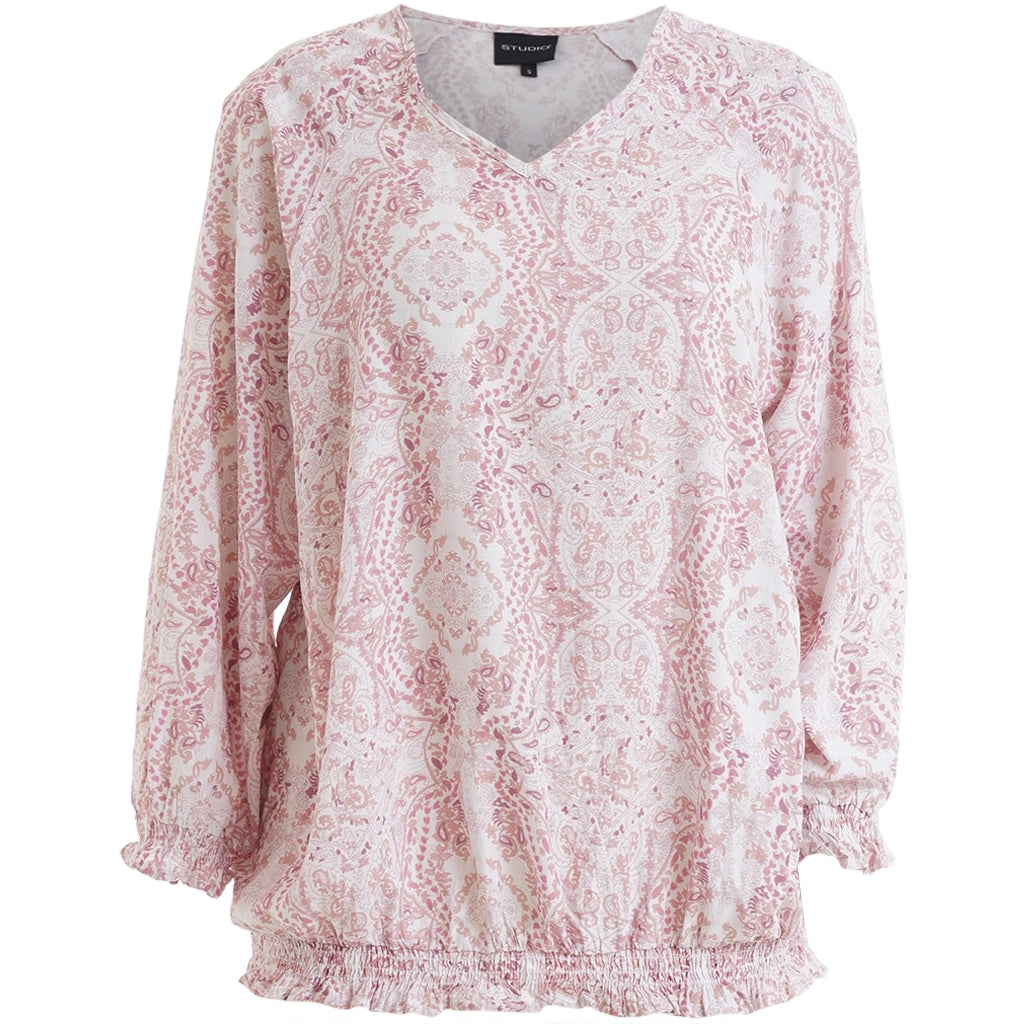 Studio SAugusta Blouse Blouse Off white with rose flowers