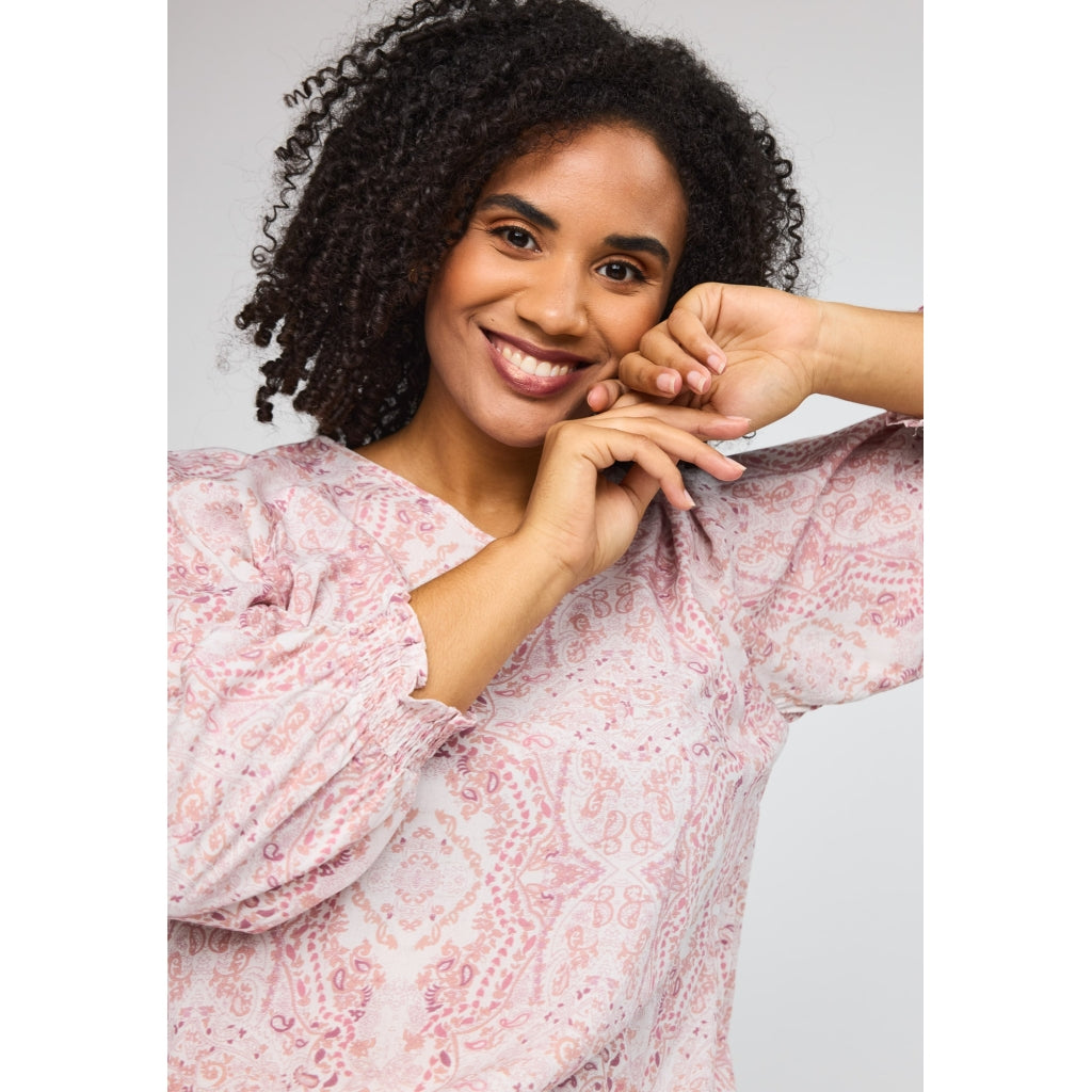 Studio SAugusta Blouse Blouse Off white with rose flowers