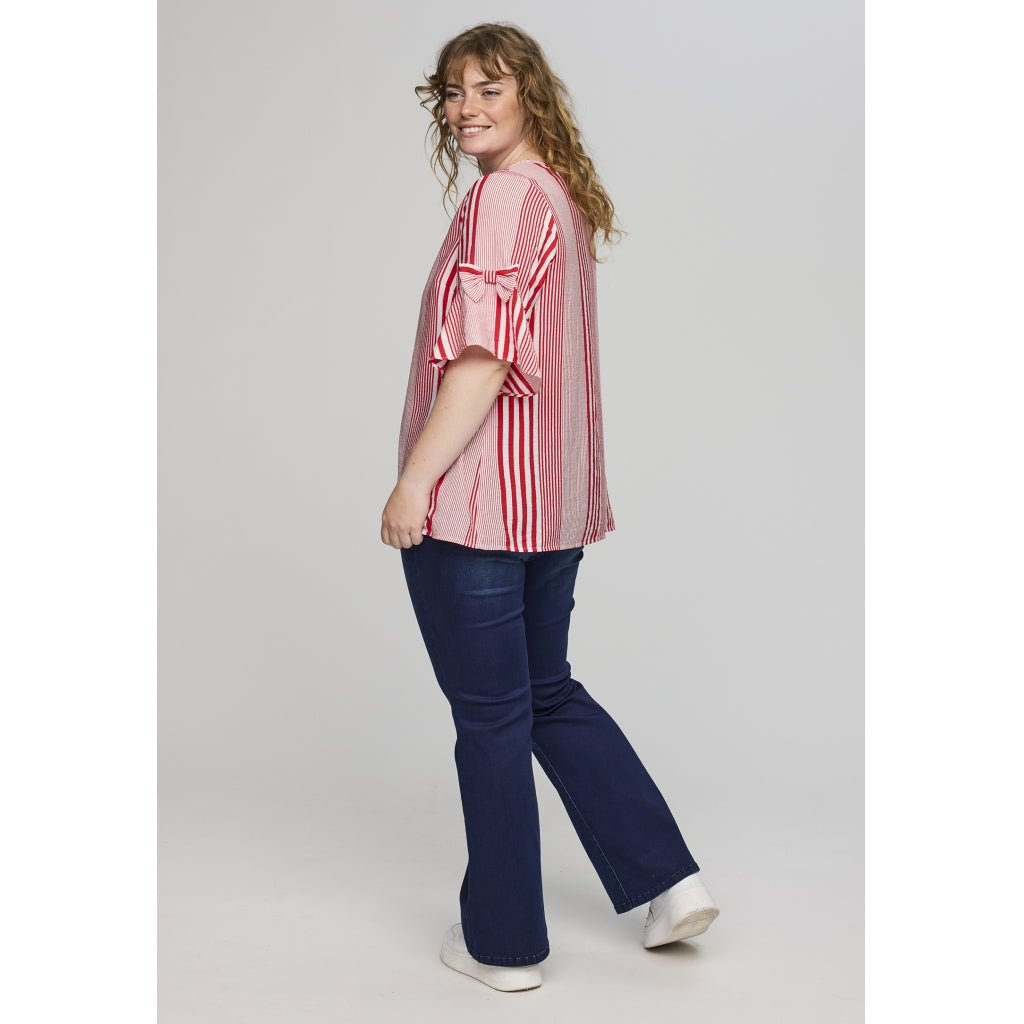 Studio SAutumn Blouse Blouse Red/White stripe