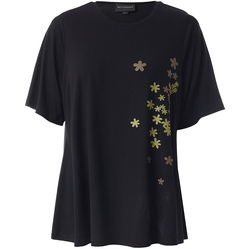 Studio SBella T-Shirt with print T-Shirt Black with Green