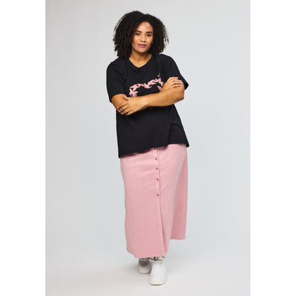 Studio SBella T-Shirt with print T-Shirt Black with rosa butterflies