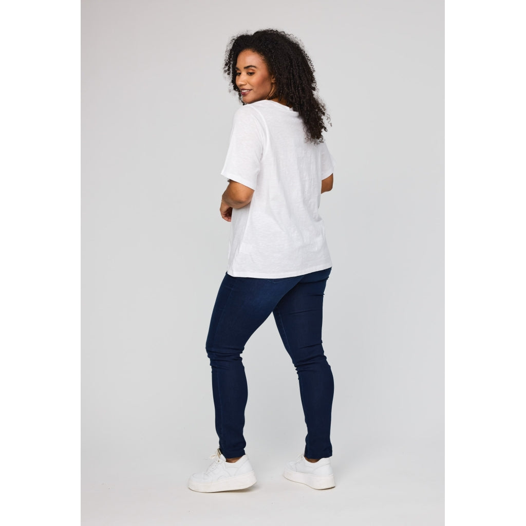 Studio SBella T-Shirt with print T-Shirt White with blue butterflies