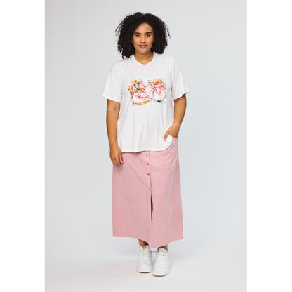 Studio SBella T-Shirt with print T-Shirt White with rose bike