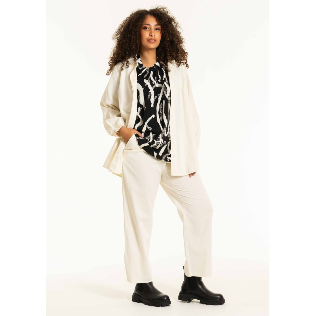Studio SBirret Wide Trousers Trousers Off-White