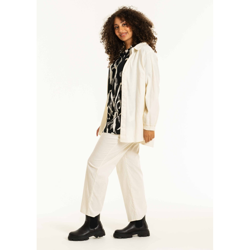 Studio SBirret Wide Trousers Trousers Off-White