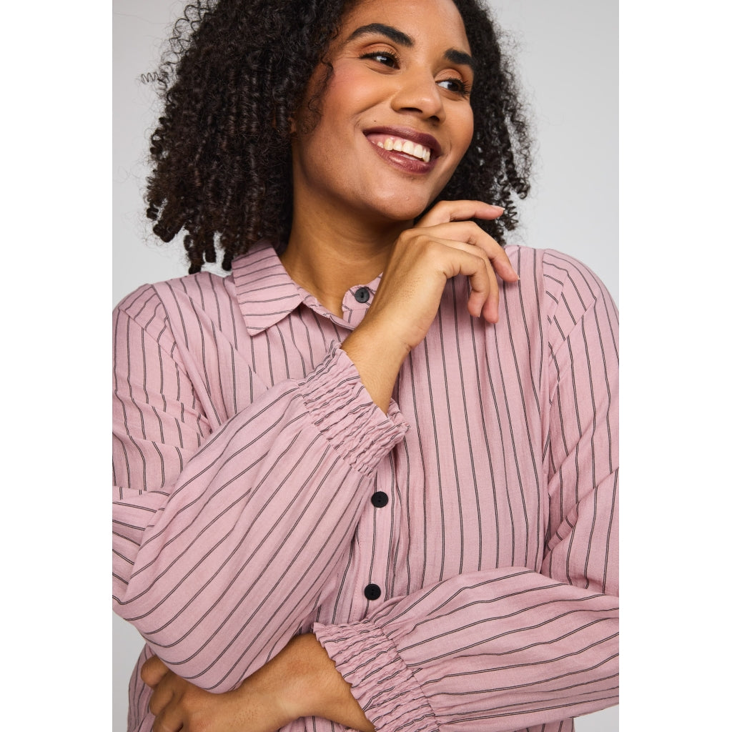 Studio SBitta Shirt Shirt Rose with black stripe