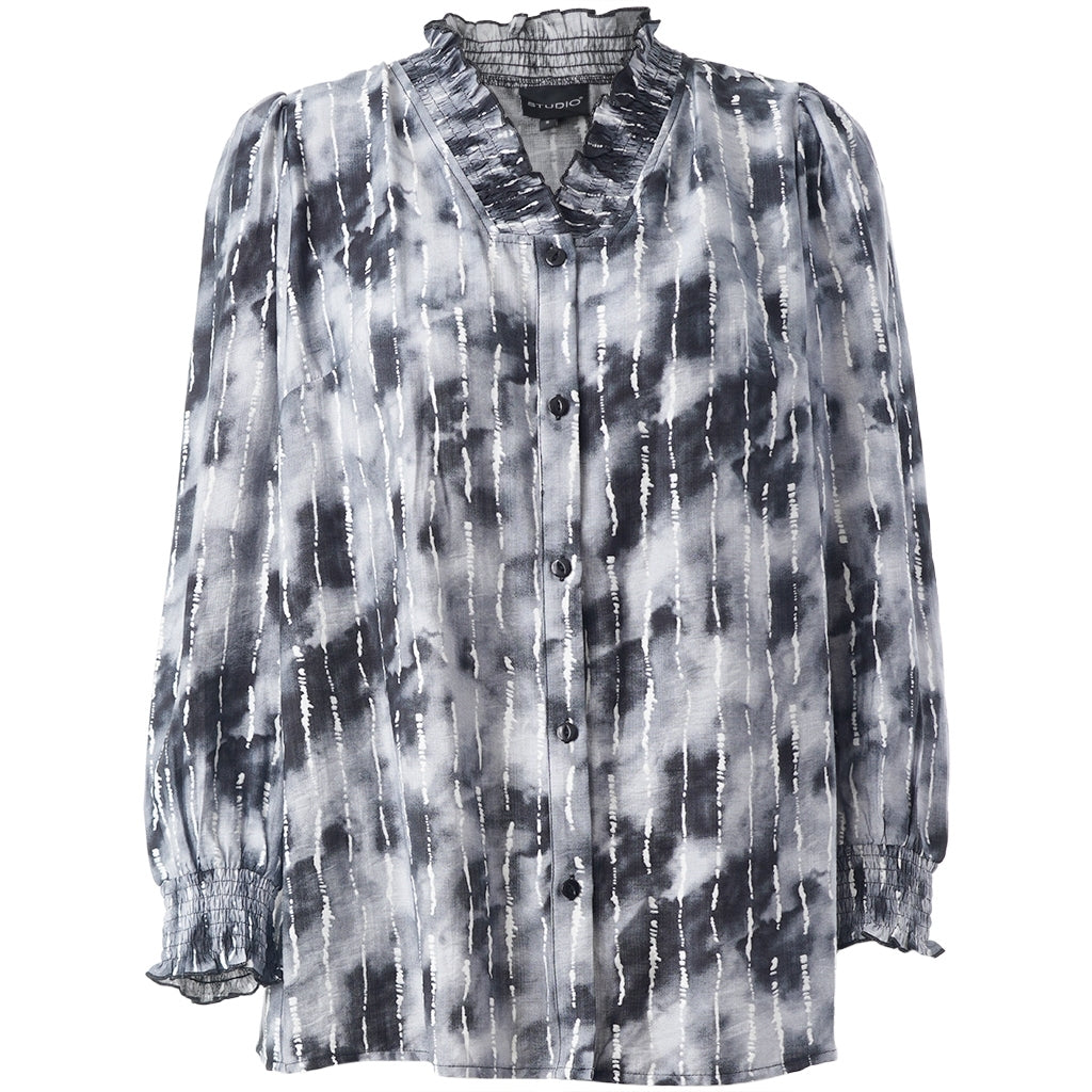 Studio SBonni Shirt Shirt Black grey batik
