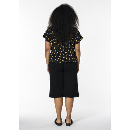 Studio SCamilla Blouse Blouse Black with sunflower