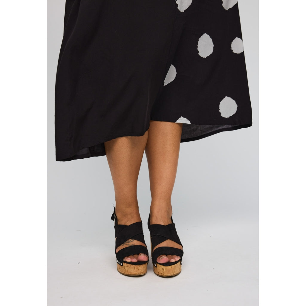 Studio SCara Dress Tunic Black with dots