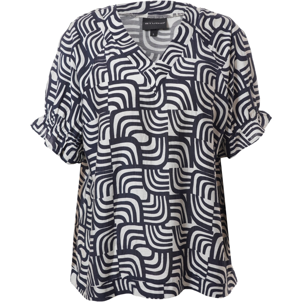 Studio SDasie Blouse Blouse Navy/Off-White