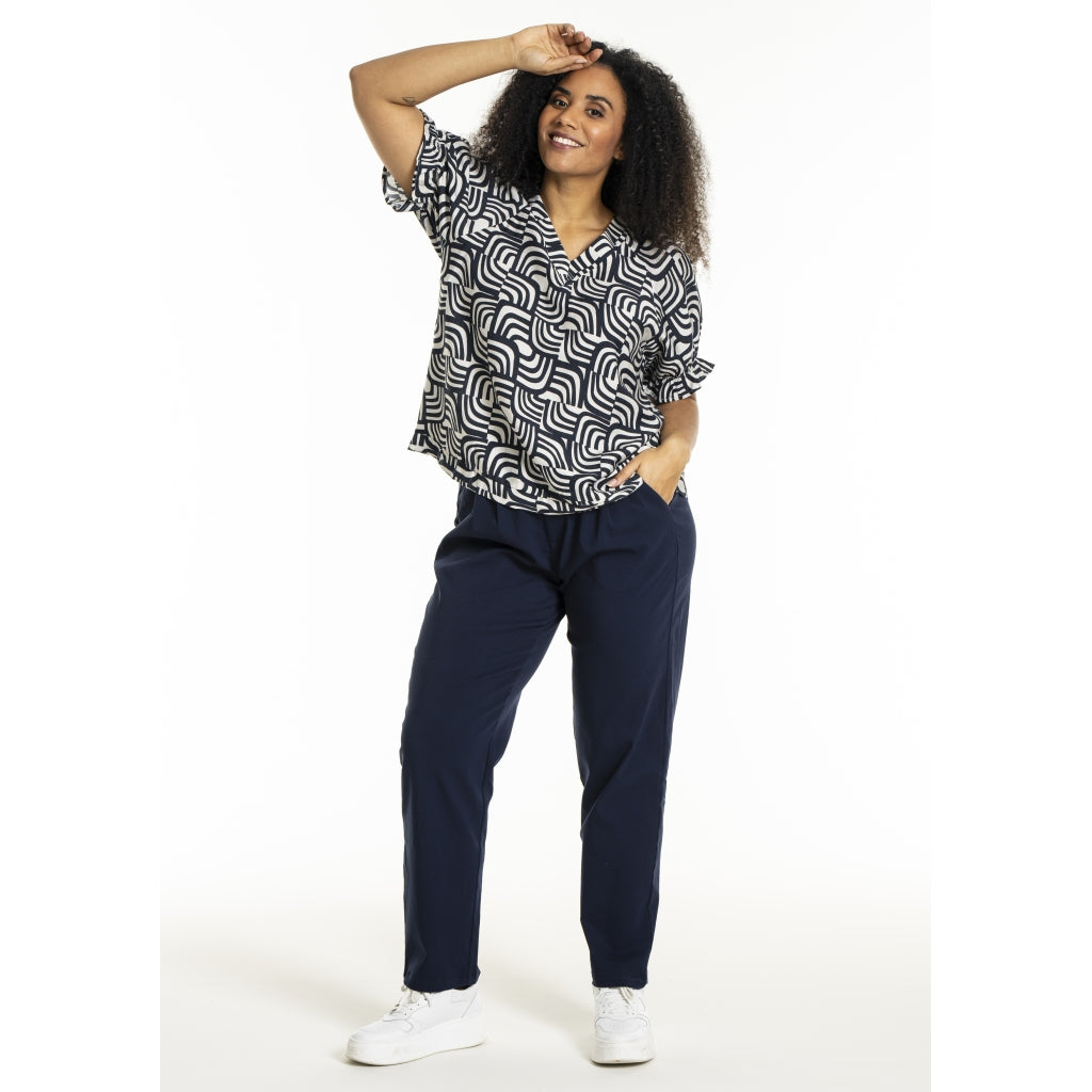 Studio SDasie Blouse Blouse Navy/Off-White