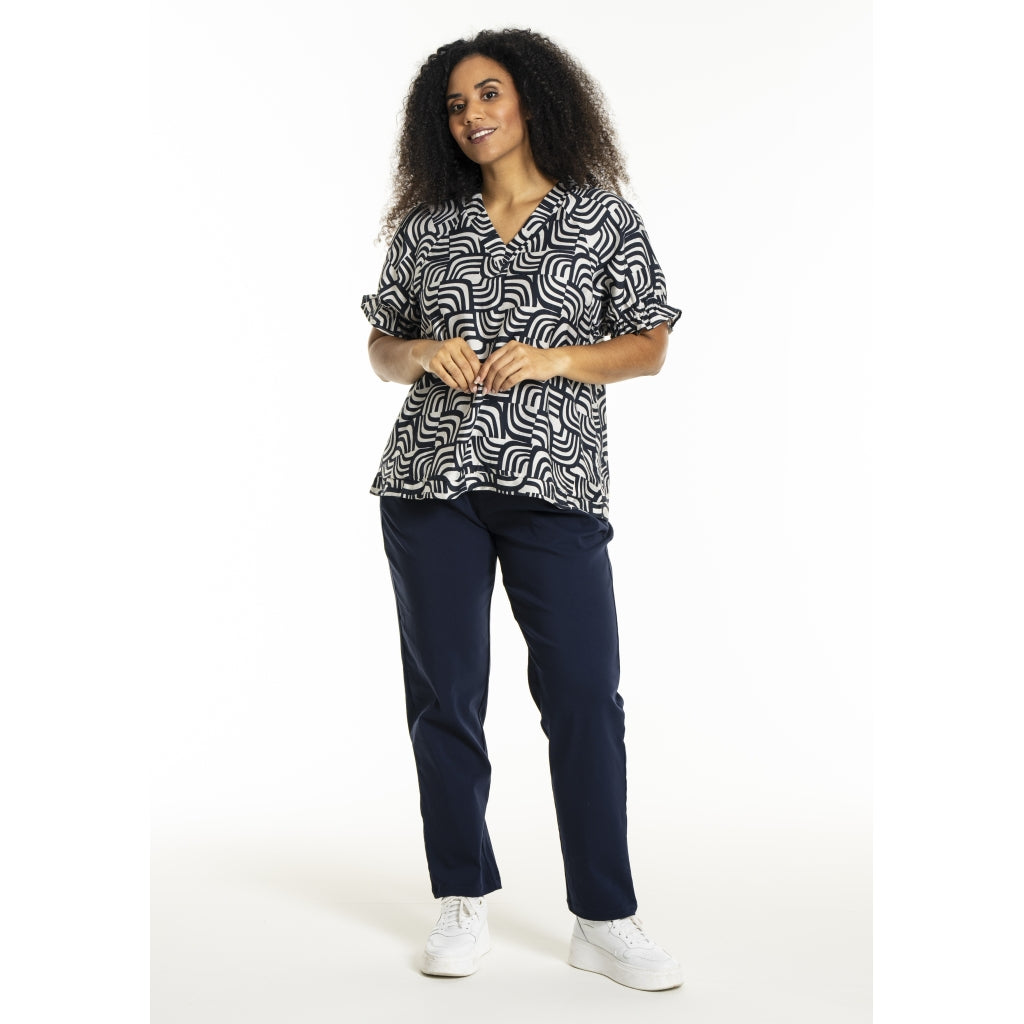Studio SDasie Blouse Blouse Navy/Off-White