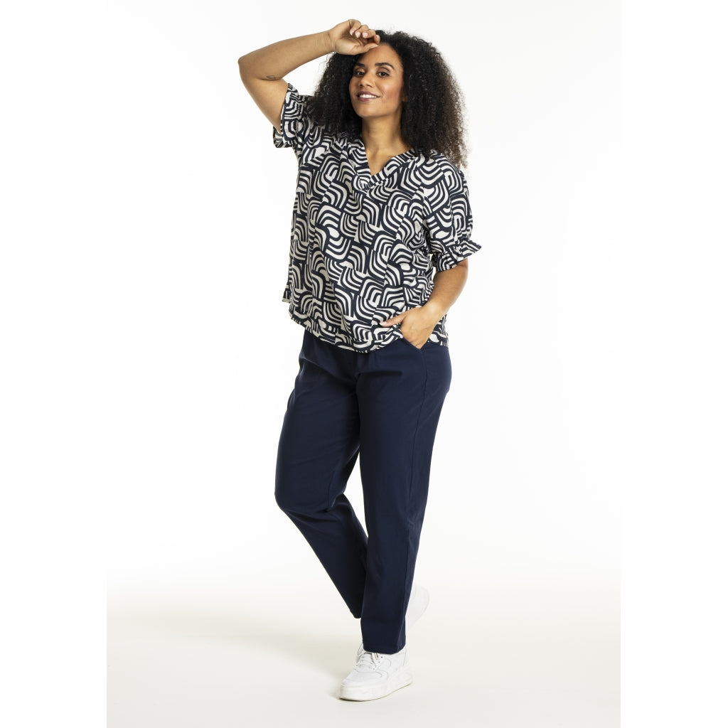 Studio SDasie Blouse Blouse Navy/Off-White