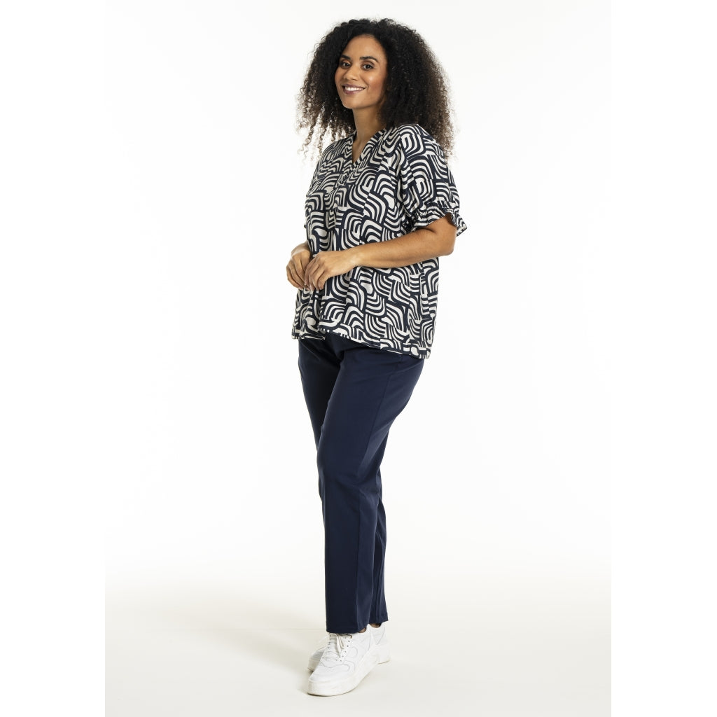 Studio SDasie Blouse Blouse Navy/Off-White