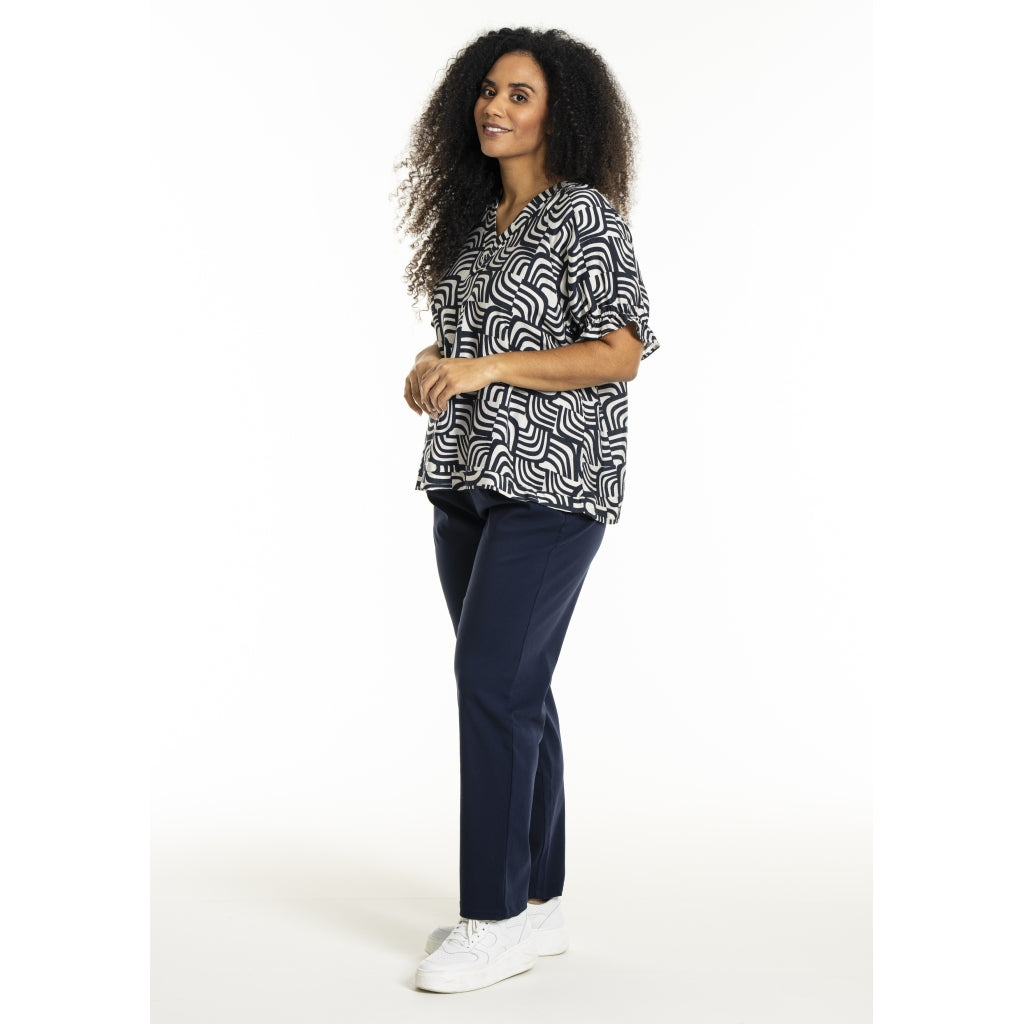 Studio SDasie Blouse Blouse Navy/Off-White