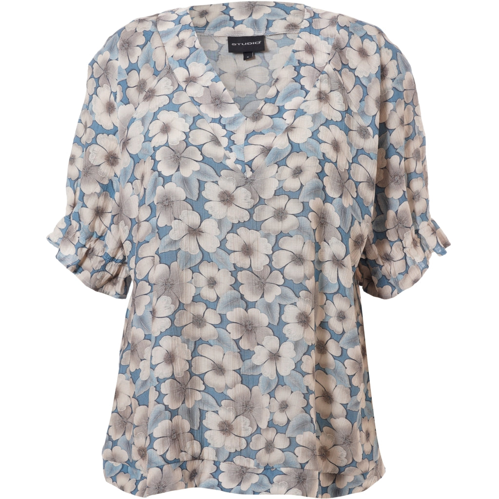 Studio SDasie Blouse Blouse Blue/Sand flowers