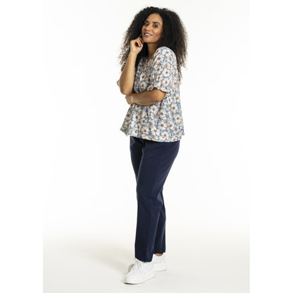Studio SDasie Blouse Blouse Blue/Sand flowers