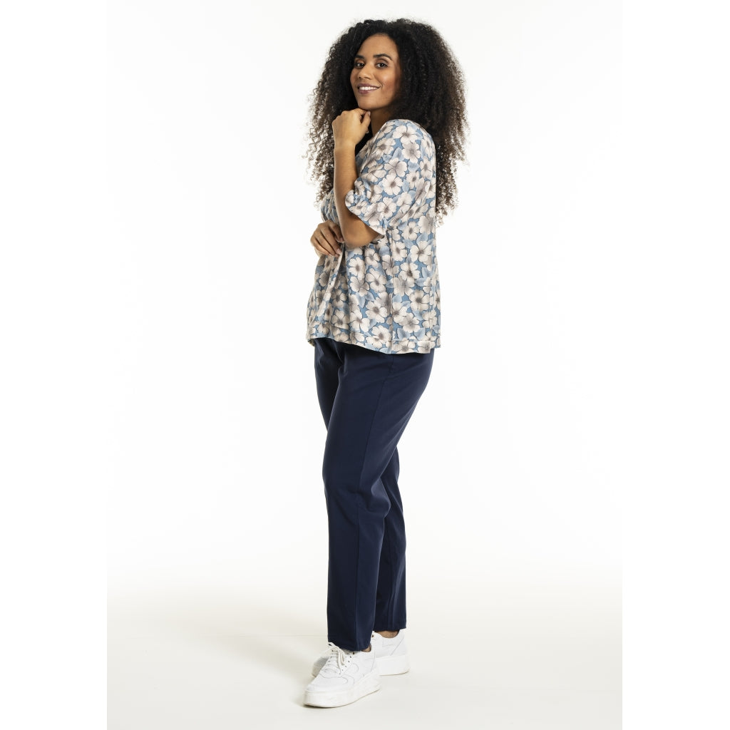 Studio SDasie Blouse Blouse Blue/Sand flowers