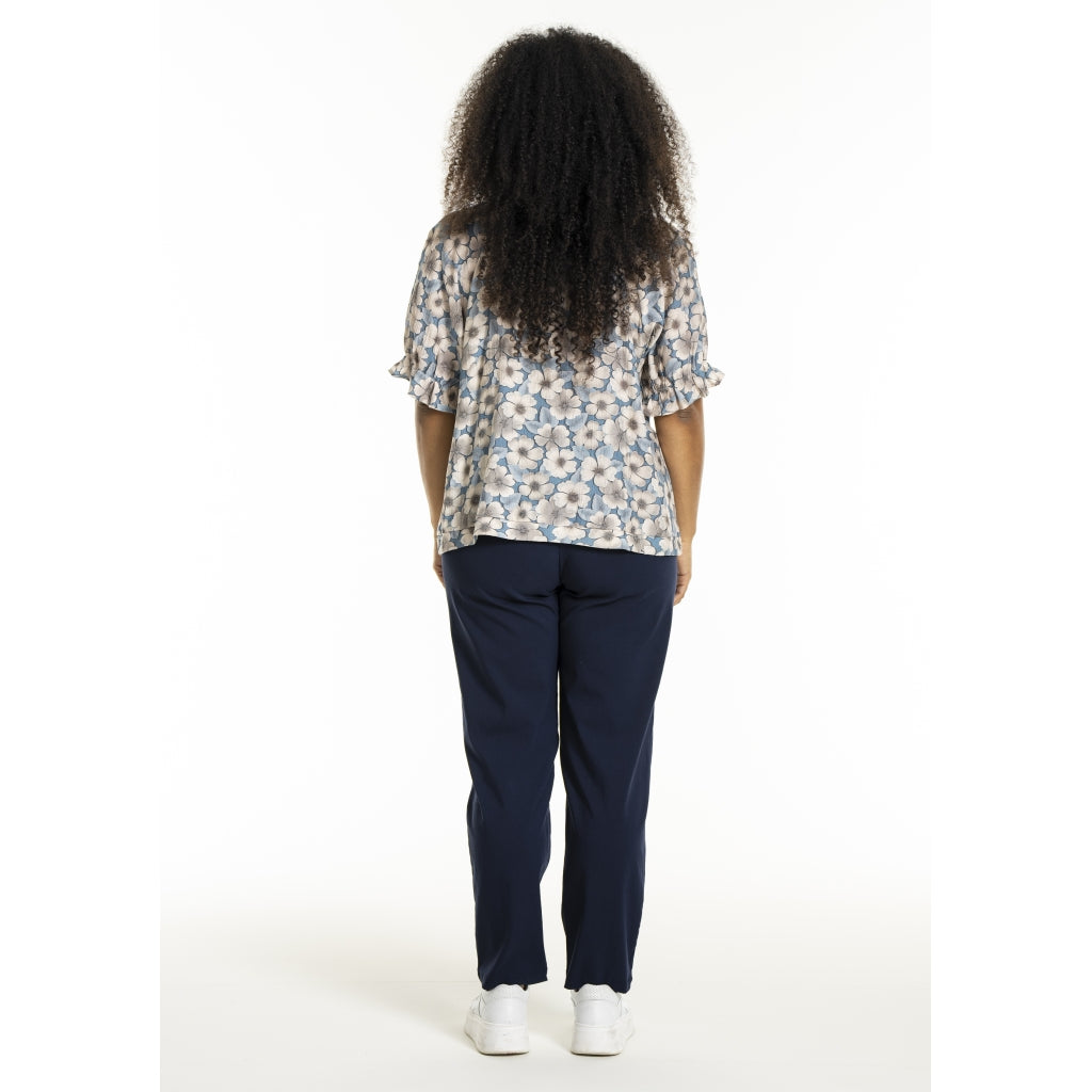 Studio SDasie Blouse Blouse Blue/Sand flowers
