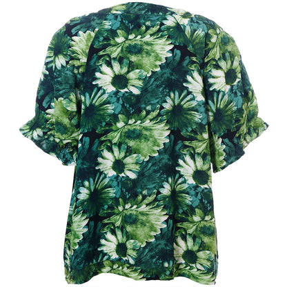 Studio SDasie Blouse Blouse Green flower mix