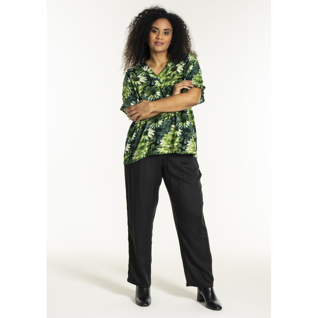 Studio SDasie Blouse Blouse Green flower mix