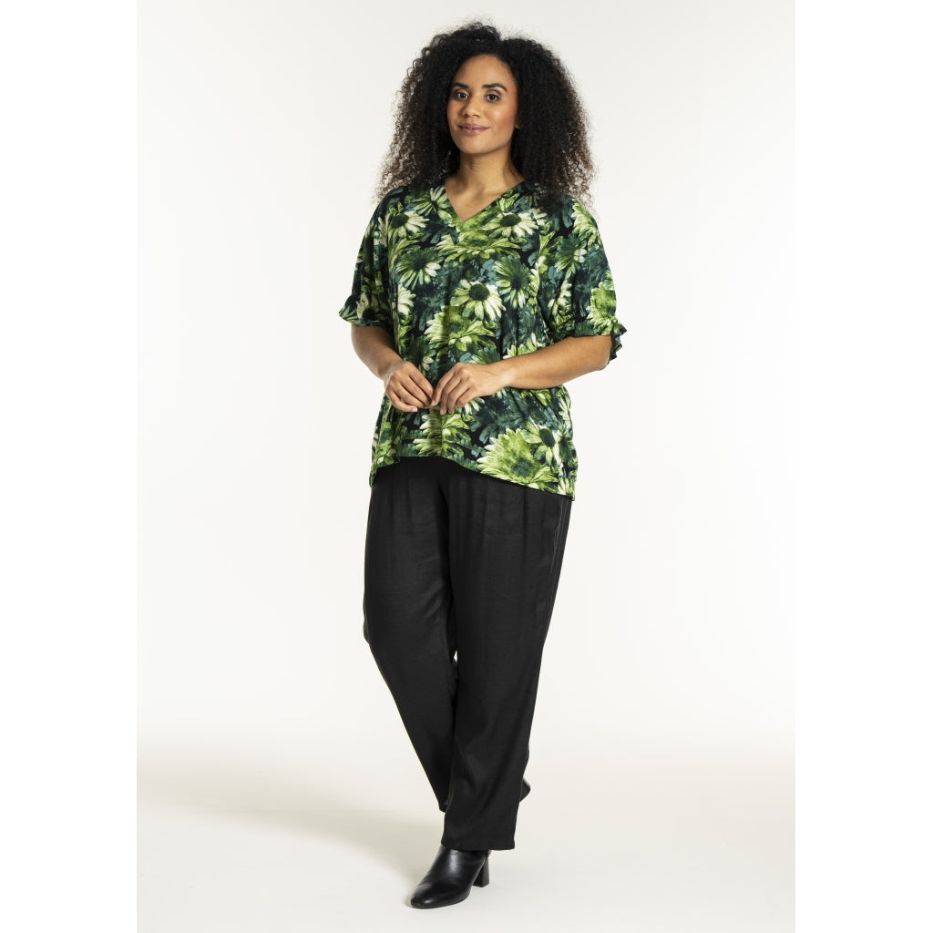 Studio SDasie Blouse Blouse Green flower mix