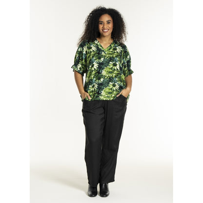 Studio SDasie Blouse Blouse Green flower mix