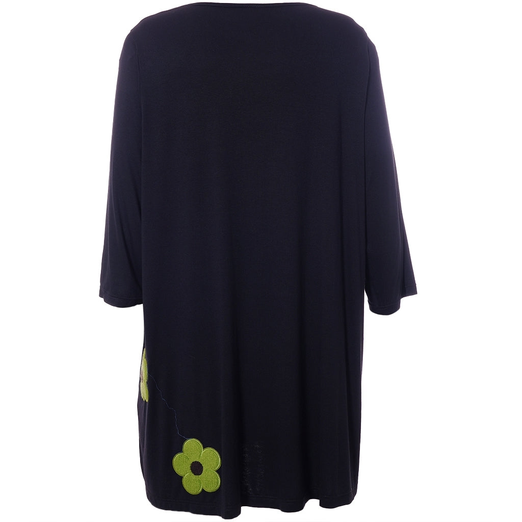 Studio SDitte Tunic Tunic Black with green flower