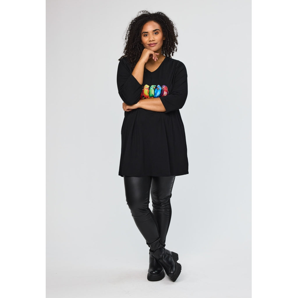 Studio SDitte Tunic Tunic Black with bird print