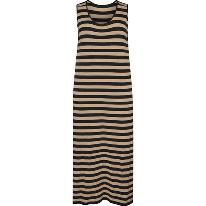 Studio SDolly knit long dress Long Dress Black/sand stripe