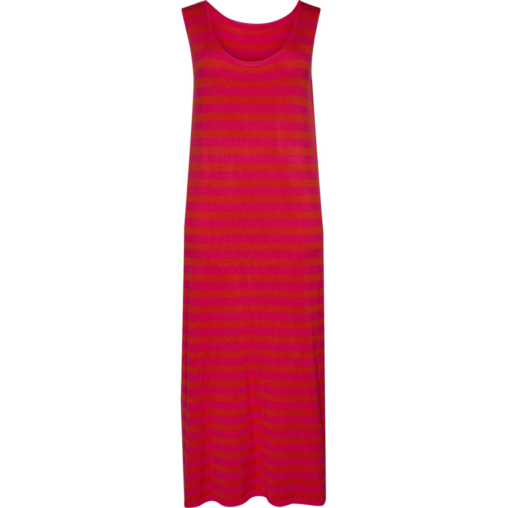 Studio SDolly knit long dress Long Dress Pink-orange stripe