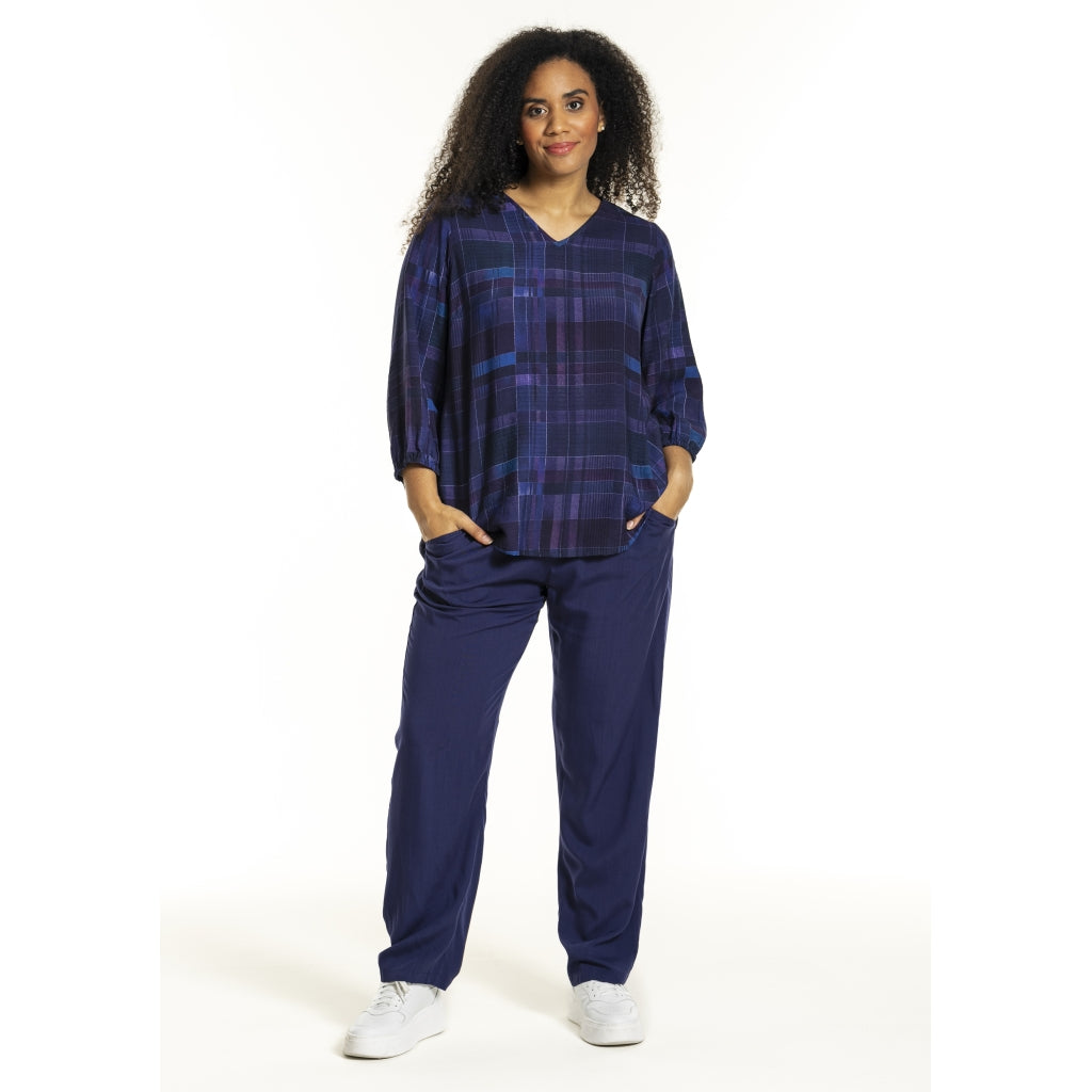 Studio SEmmy Blouse Blouse Purple Checks