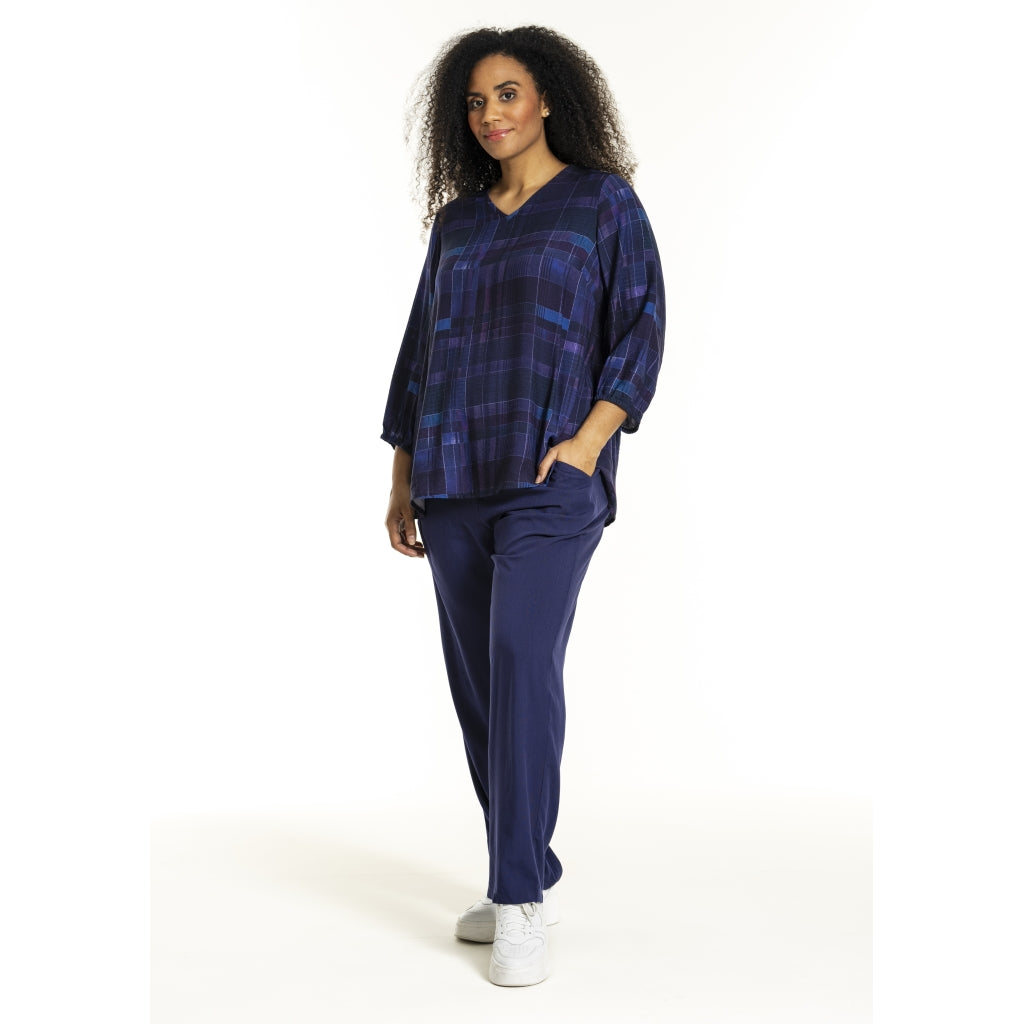 Studio SEmmy Blouse Blouse Purple Checks