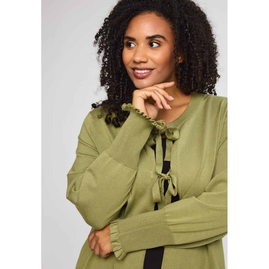 Studio SEva Carigan with tieband Cardigan Green