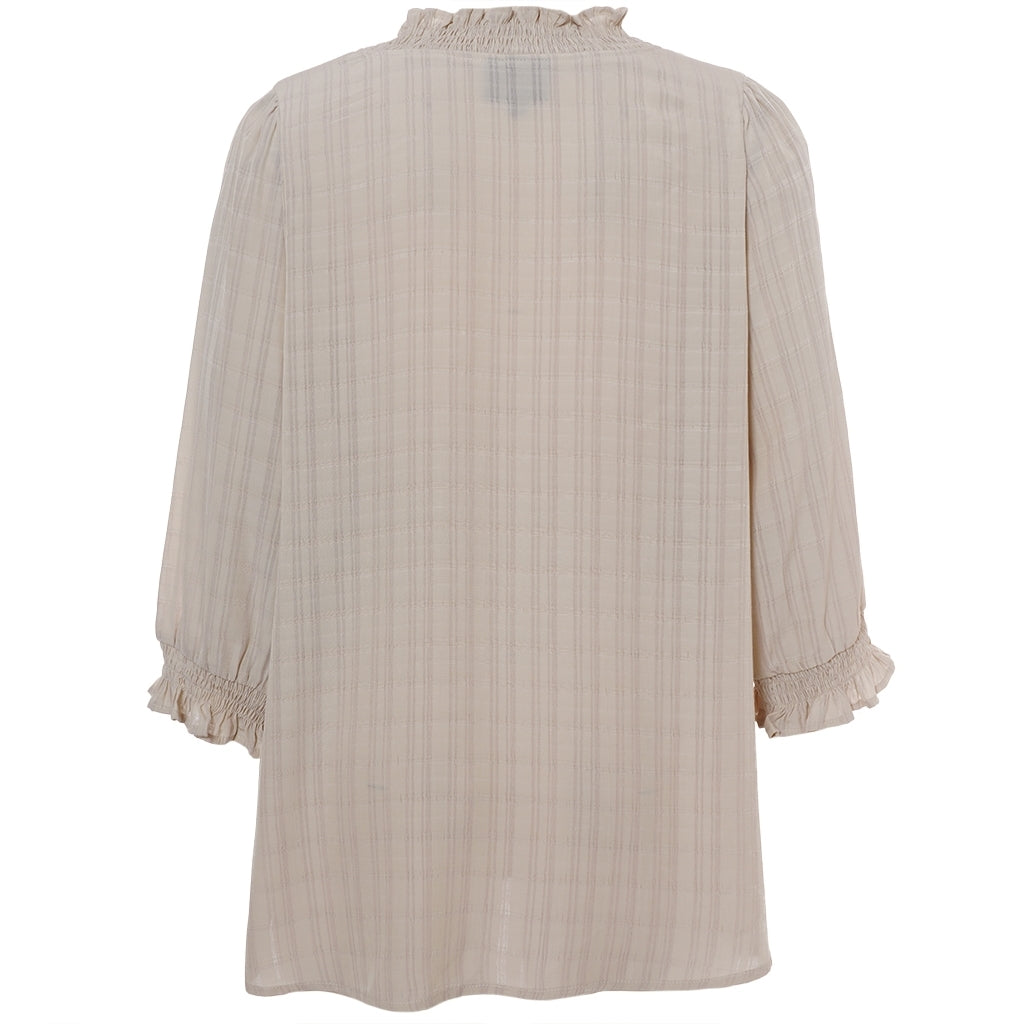Studio SFeodora Blouse with smock neck Blouse Sand