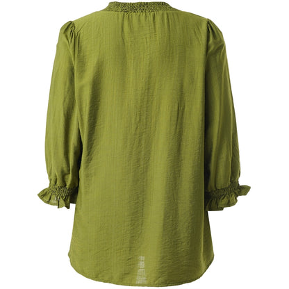Studio SFeodora Blouse with smock neck Blouse Green