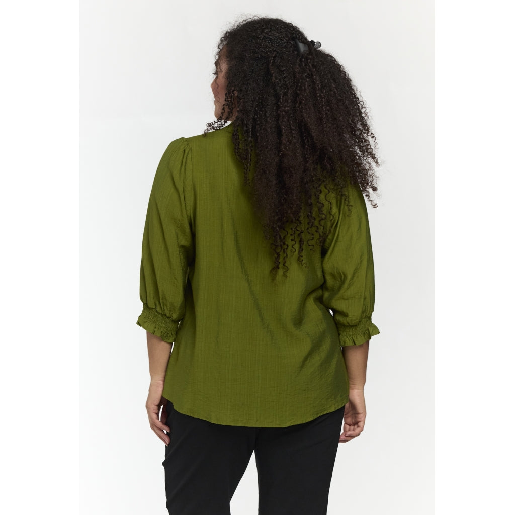 Studio SFeodora Blouse with smock neck Blouse Green