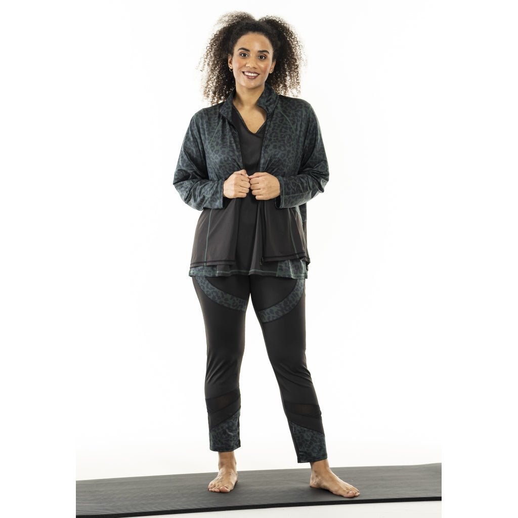 Studio SFitness Leggings Leggings Black with dusty green