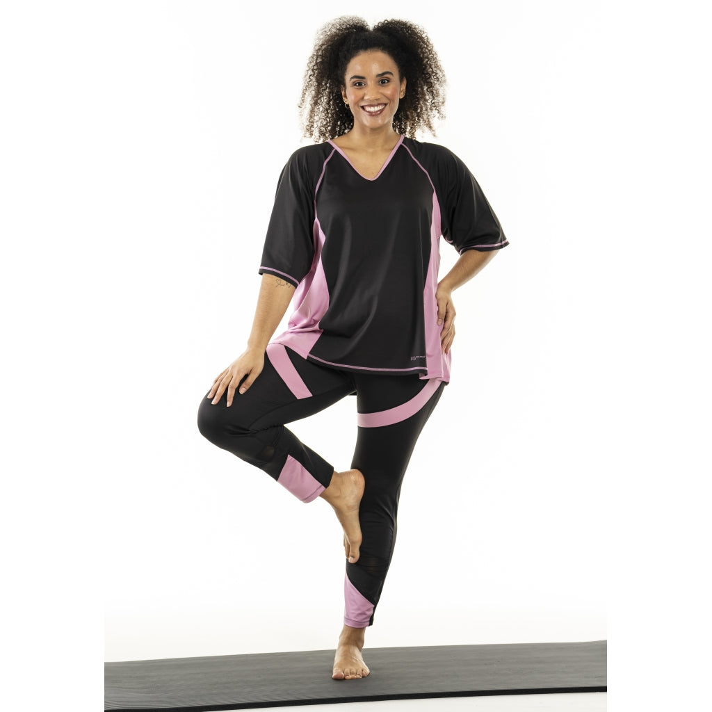 Studio SFitness T-shirt T-Shirt Black with dusty rosa