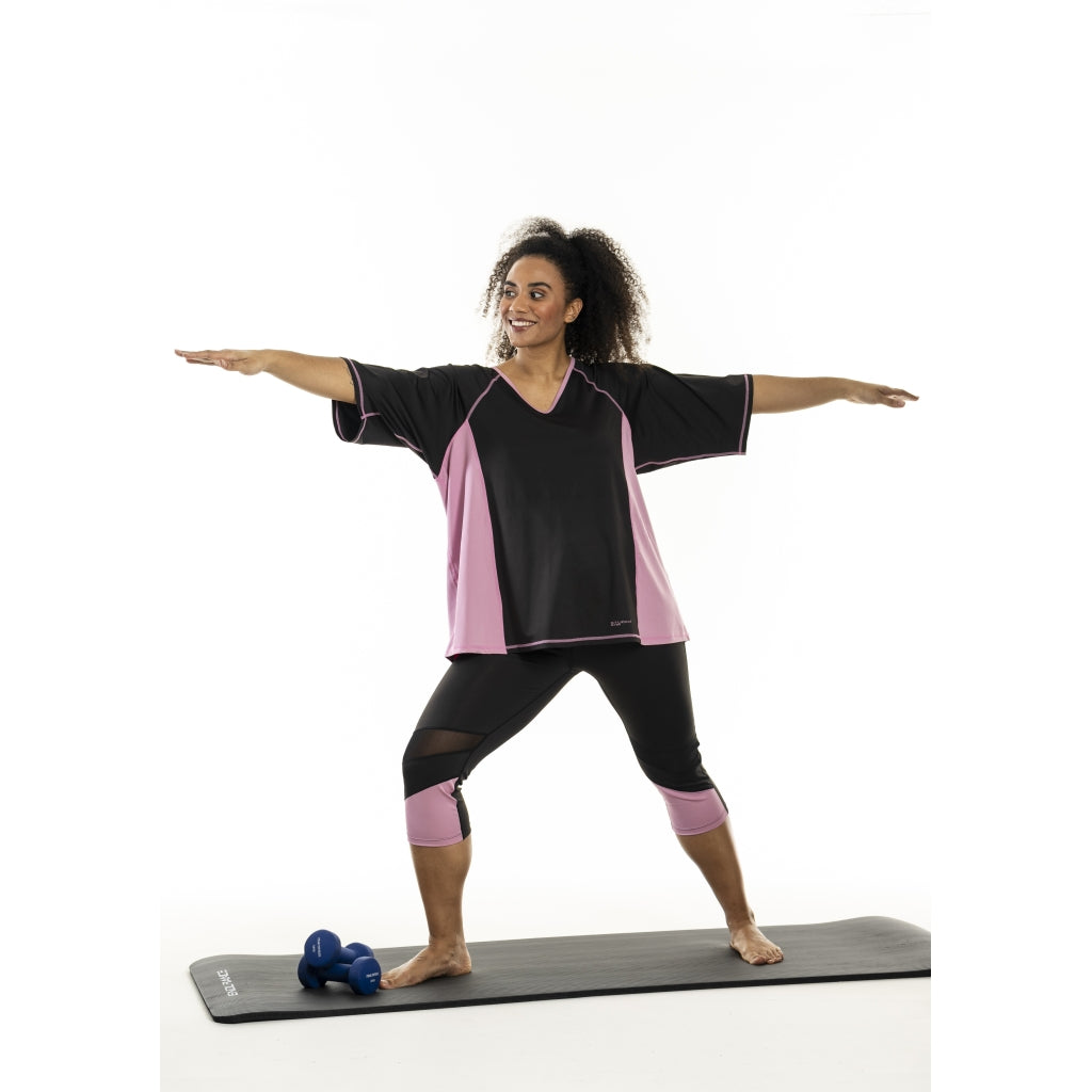 Studio SFitness T-shirt T-Shirt Black with dusty rosa