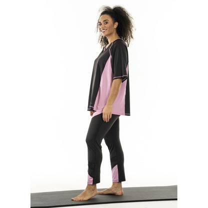 Studio SFitness T-shirt T-Shirt Black with dusty rosa
