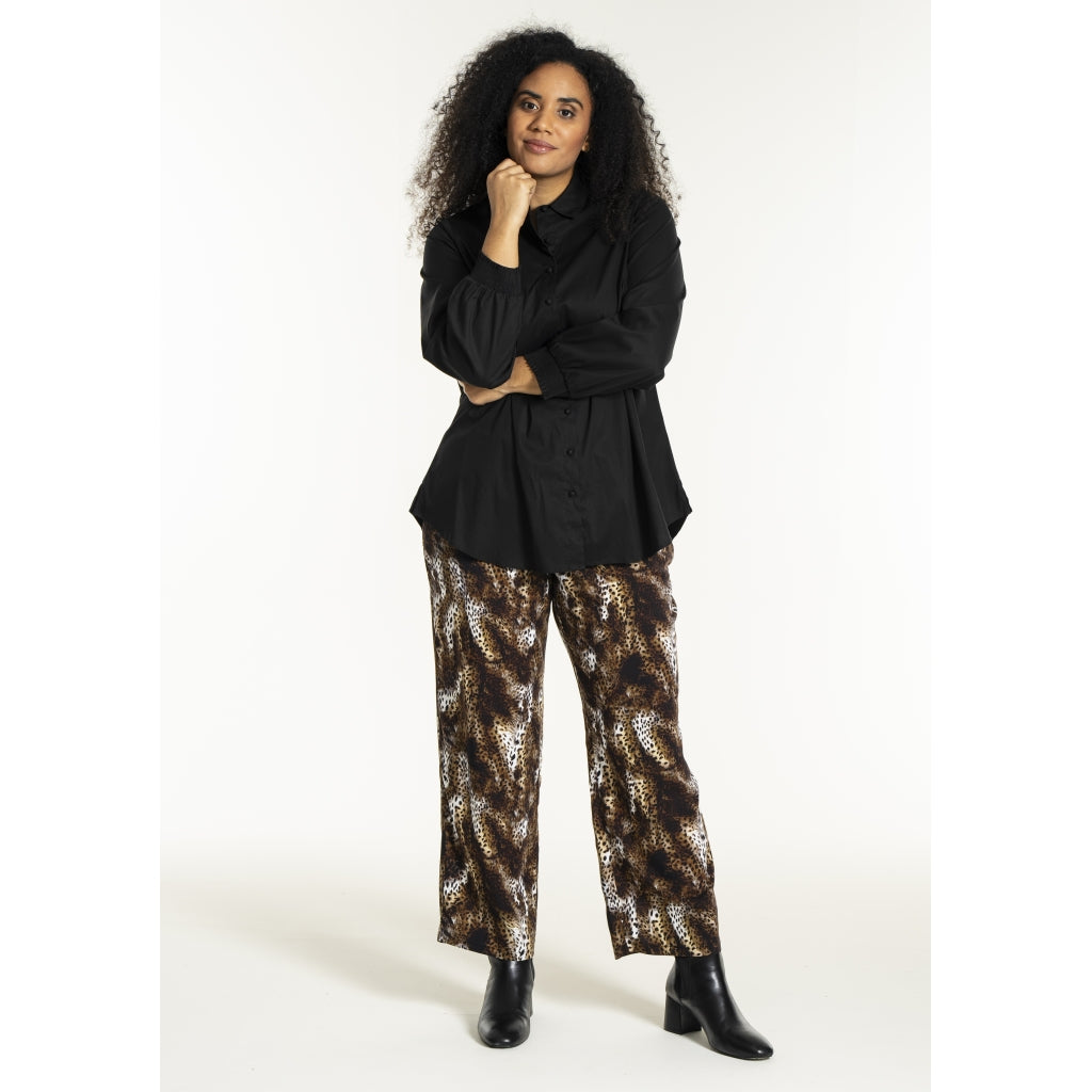 Studio SFria loose trousers Trousers Brown Leoprint